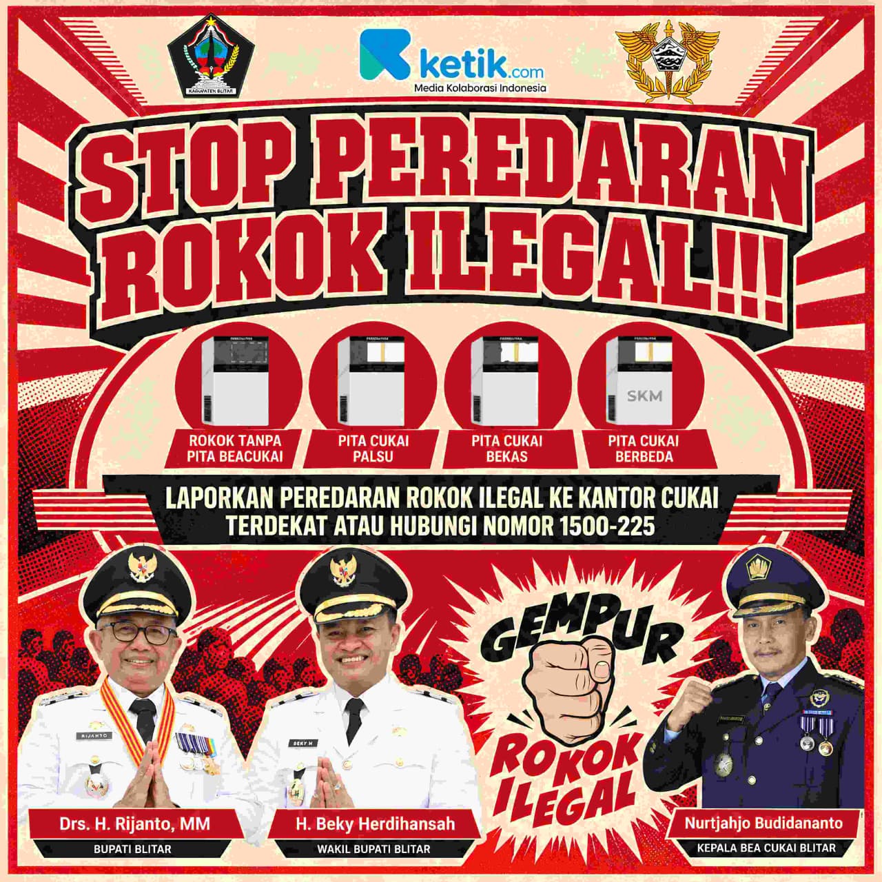 Penayangan Gempur Rokok Ilegal oleh Diskominfo Kabupaten Blitar (4)