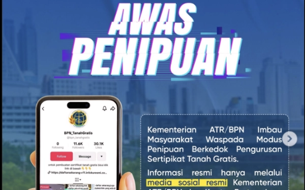 Thumbnail Awas! BPN Pastikan Program Tanah Gratis di TikTok Hoaks