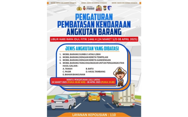 Thumbnail Libur Hari Raya Idulfitri, Ini 4 Jenis Angkutan Barang yang Dibatasi di Kabupaten Malang