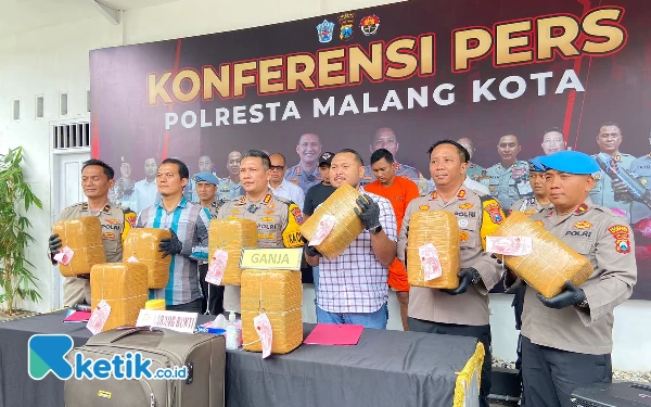 Polresta Malang Kota Gagalkan Peredaran 42 Kilogram Ganja