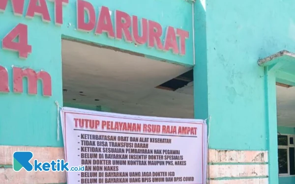 Beredar Gambar RSUD Raja Ampat Ditutup Paksa dengan Spanduk,  Dirut RSUD: Pelayanan Jalan Terus