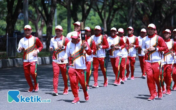 Tiba di Nagan Raya, Kirab Api PON Aceh-Sumut Disambut dengan Antusias
