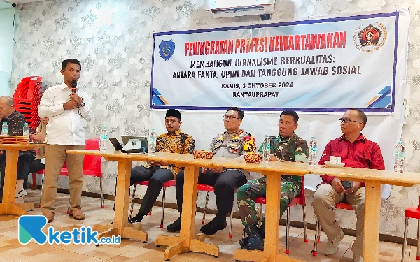 PWI Labuhanbatu Gelar Diskusi Penguatan Profesi Wartawan, Forkopimda Curhat