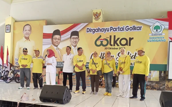 Thumbnail Dihadiri Bunda Indah dan Mas Yudha, 1.323 Orang Ikut Senam Partai Golkar