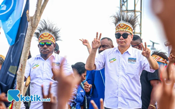 Ribuan Pendukung Padati Kampanye BERKAT, Freddy Thie dan Somat Puarada Jamin Persatuan Kaimana