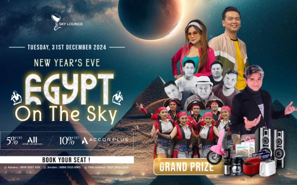 Thumbnail Grand Mercure Malang Mirama Hadirkan Nuansa Mesir Kuno Meriahkan Pergantian Tahun Baru