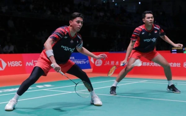 Thumbnail Ganda Putra Indonesia Saling Duel di BWF World Tour Finals 2024, Fajar/Rian Kalahkan Sabar/Reza