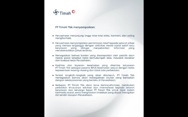 Thumbnail PT Timah Buka Suara Soal Pegawainya Dianggap Hina Honorer Pengguna BPJS