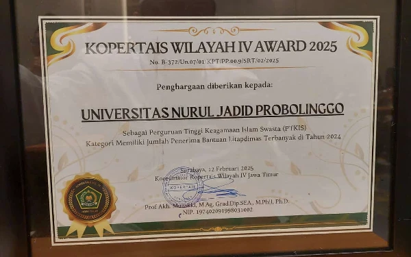 Thumbnail Unuja Probolinggo Borong Tiga Penghargaan Kopertais IV Jatim