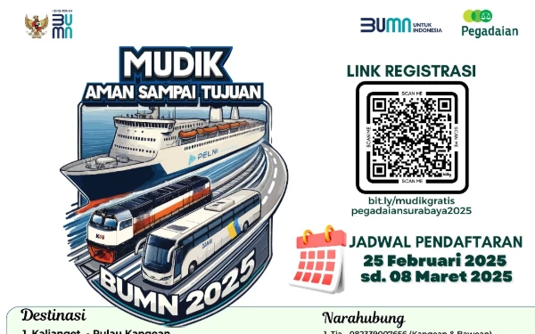 Thumbnail Yuk Mudik Gratis Bareng PT Pegadaian, Ini Syarat dan Rute Tujuannya