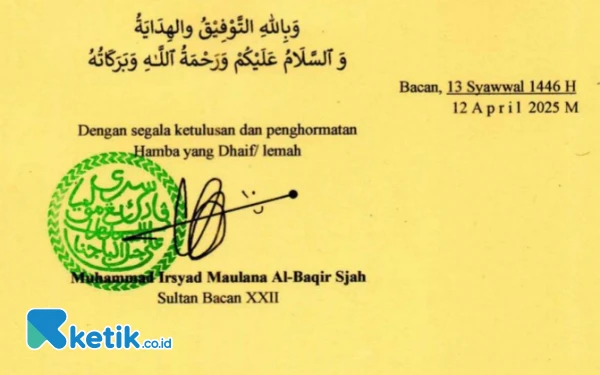 Thumbnail Ucapan dan Doa Sultan Bacan untuk Hari Jadi Kota Tidore Ke-917