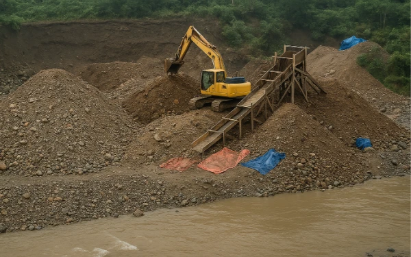 Thumbnail Berita - Tambang Emas Ilegal Ancam Ketahanan Pangan di Pasaman Barat