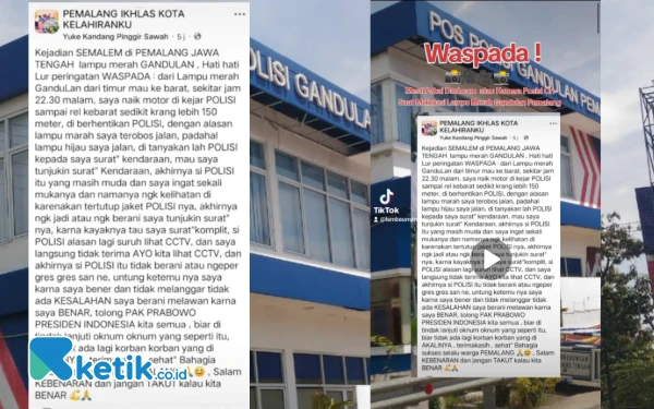 Thumbnail Berita - Viral! Pengendara Motor Gagal Ditilang, Pos Polisi Gandulan Pemalang Jadi Sorotan Netizen