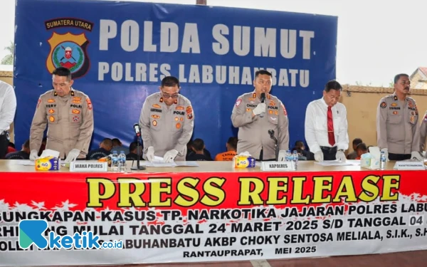 Thumbnail Berita - 66 Pelaku Ditangkap Selama 42 Hari, Kapolres Labuhanbatu Tegaskan Tak Ada Ruang Bagi Narkoba