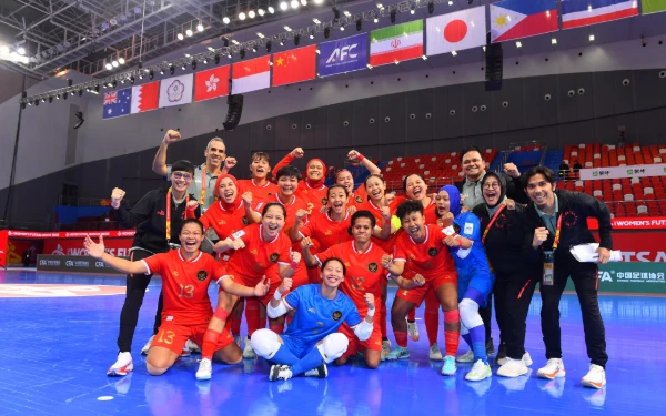 Thumbnail Indonesia ke Perempat Final Piala Asia Futsal Wanita, Kalahkan Bahrain 5-1
