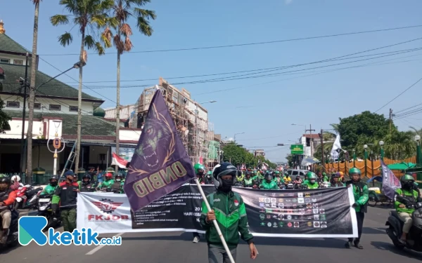 Suarakan Empat Tuntutan Nasional, Ojek Online di Jember Tolak Jadi Sapi Perah