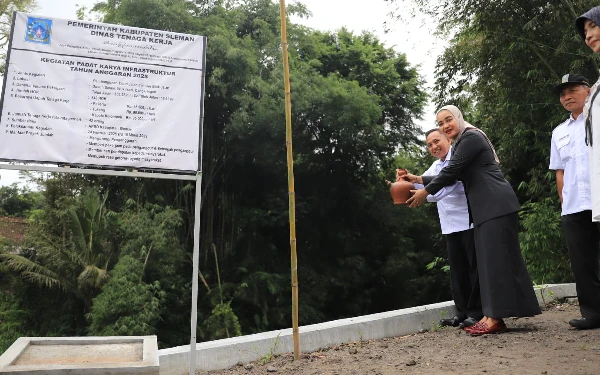 Thumbnail Berita - Hasil Padat Karya Tahap I di Cangkringan Diresmikan