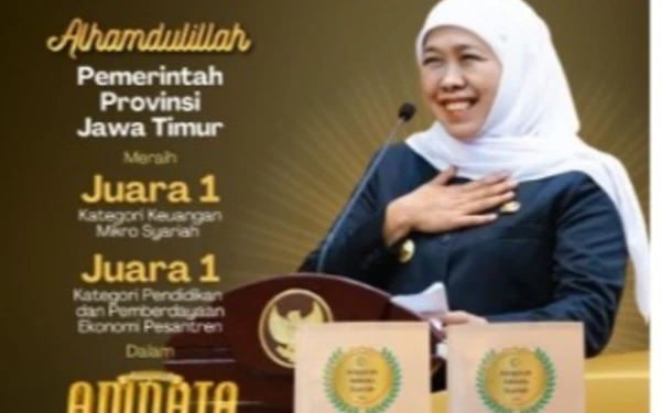 Thumbnail Borong 10 Penghargaan Anugerah Adinata Syariah 2025, Gubernur Khofifah Komitmen Perkuat Ekonomi Syariah di Jatim