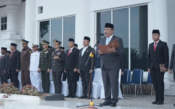 Thumbnail Berita - Pimpin Upacara Hari Lahir Pancasila, Ini Pesan Bupati Asahan