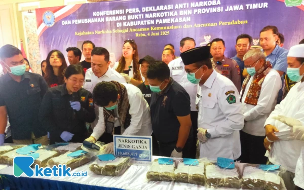 Thumbnail Berita - BNN Provinsi Jatim Musnahkan 17 Kg Lebih Narkoba di Pamekasan