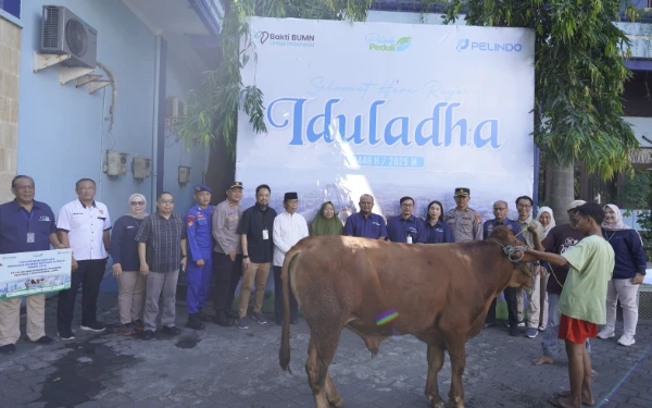 Thumbnail Program TJSL Iduladha 2025, Pelindo Regional 3 Sub Regional Jawa Tebar 22 Ekor Sapi Kurban