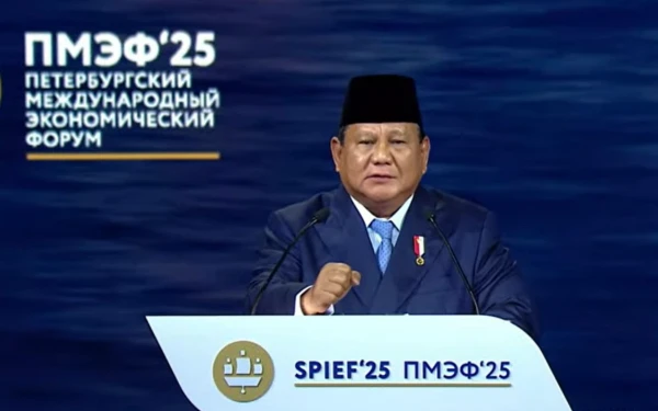 Thumbnail Prabowo Jelaskan Alasan Pilih Hadiri SPIEF 2025 di Rusia daripada KTT G7 di Kanada