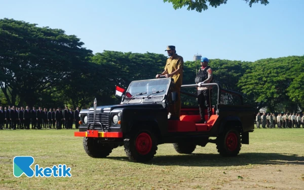 Thumbnail Berita - Pimpin Upacara Hari Bhayangkara ke-79, Gubernur Aceh Muzakir Manaf Apresiasi Kinerja Polri