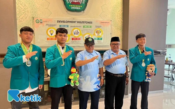 Thumbnail Tiga Mahasiswa Unisma Raih Medali di Porprov Jatim IX, Kampus Beri Apresiasi Bebas SPP