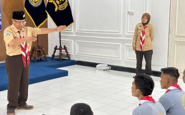 Thumbnail Berita - Gandeng Kwarcab Kota Mojokerto, Lapas Mojokerto Gelar Kegiatan Pramuka untuk Warga Binaan