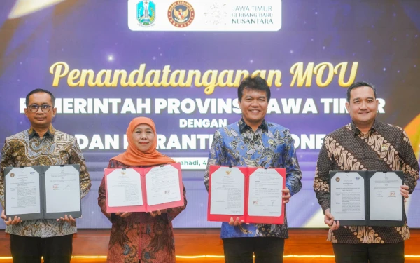 Thumbnail Gubernur Jatim Teken MoU Dirikan Pusat Instalasi Karantina Terpadu