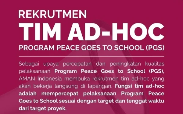 Thumbnail AMAN Indonesia Buka Rekrutmen Tim Ad Hoc Progam Peace Goes to School