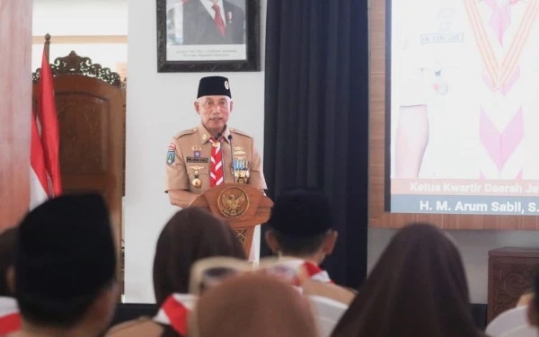 Thumbnail Berita - Lantik Pengurus Kwarcab Pramuka Banyuwangi, Ketua Kwarda Jatim Sampaikan Pesan Gubernur Khofifah