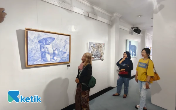 Thumbnail Pameran Lukis Candi Jadi Tempat Keluarkan Perupa Tulungagung Luapkan Keresahan