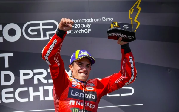 Thumbnail Marc Marquez Pecahkan Rekor Ducati di GP Ceko, Kokoh di Puncak Klasemen