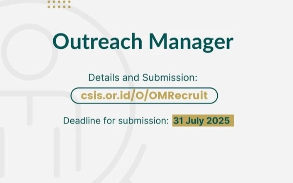 Thumbnail CSIS Indonesia Buka Lowongan Pekerjaan Posisi Outreach Manager, Daftar Sekarang!