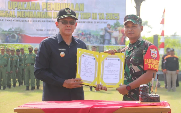 Thumbnail Berita - TMMD Sengkuyung III di Sleman Resmi Dibuka, Pacu Pembangunan dan Kesejahteraan Warga
