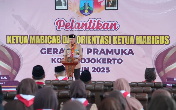 Lantik Kamabicab Pramuka Kota Mojokerto, Arum Sabil Titip Cetak Generasi Emas Lewat Gerakan Pramuka