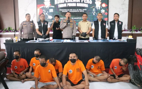 Thumbnail Berita - 25 Pengedar Narkoba ditangkap Polres Mojokerto Kota