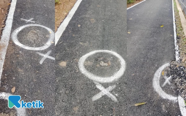 Thumbnail Baru Sebulan Dikerjakan, Aspal Jalan Lingkungan RW 03 Peguyangan Pemalang Rusak