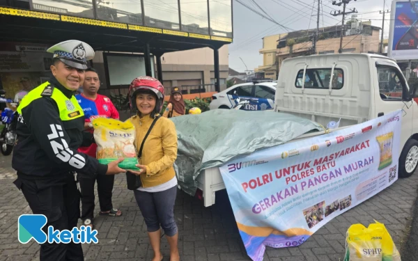 Thumbnail Gerakan Pangan Murah, Satlantas Polres Batu Siapkan 200 Sak Beras untuk Masyarakat