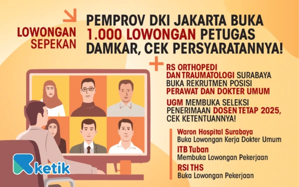 Thumbnail 6 Lowongan Kerja Sepekan: Pemprov DKI hingga Universitas Gadjah Mada