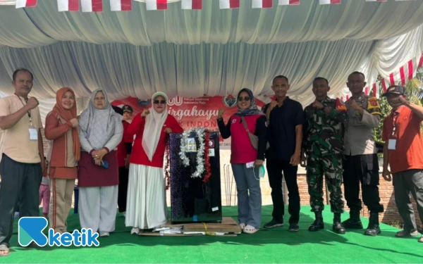 Jalan Santai Desa Lamkuta Meriah, Hadiah Kulkas hingga Sepeda Jadi Rebutan