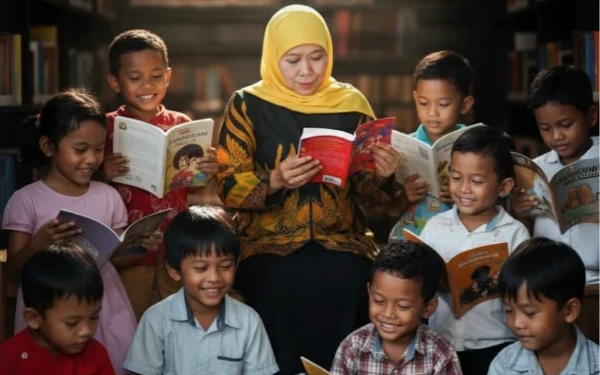 Thumbnail Maknai Hari Literasi Internasional, Gubernur Khofifah Ajak Masyarakat Budayakan Saring Sebelum Sharing