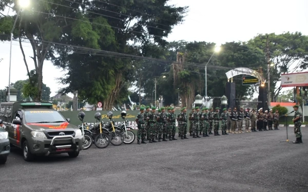 Jaga Kondusivitas Wilayah, Kodim 0707/Wonosobo Gelar Apel dan Patroli Gabungan