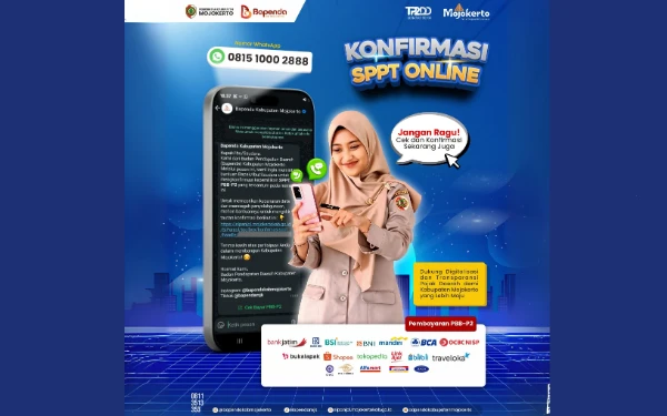 Thumbnail Berita - Permudah Pelayanan, Bapenda Kabupaten Mojokerto Luncurkan Layanan Konfirmasi SPPT Online via Whatsapp