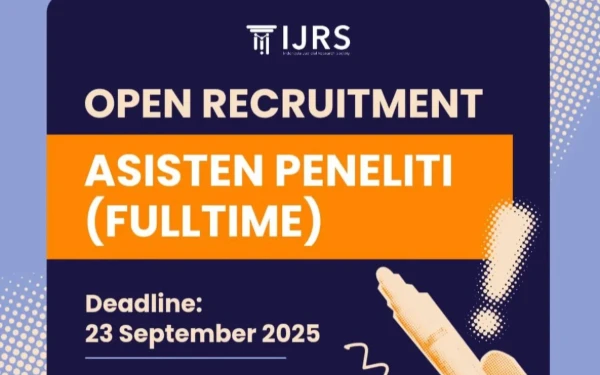 Thumbnail IJRS Membuka Rekrutmen Asisten Peneliti, Ini Kualifikasinya!