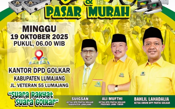 Thumbnail Berita - Rayakan HUT ke-61, Golkar Lumajang Gelar Jalan Sehat dan Pasar Murah