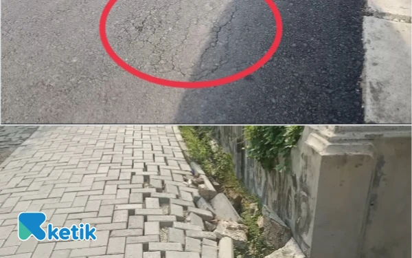 Thumbnail Berita - Proyek Jalan di Lebak Diduga Asal Jadi, Baru Sebulan Sudah Retak dan Ambles