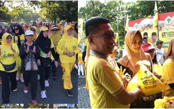 Thumbnail Berita - 750 Peserta Meriahkan Jalan Sehat dan Bazar Sembako Murah HUT Partai Golkar Lumajang