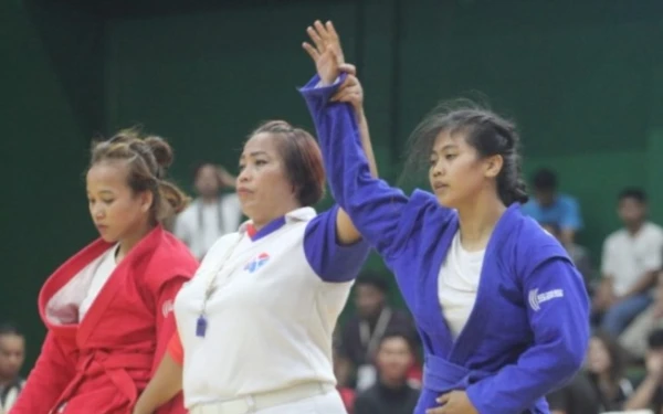 Thumbnail Berita - Kalahkan Jabar, Atlet Sambo Jatim Sumbang 1 Medali Emas